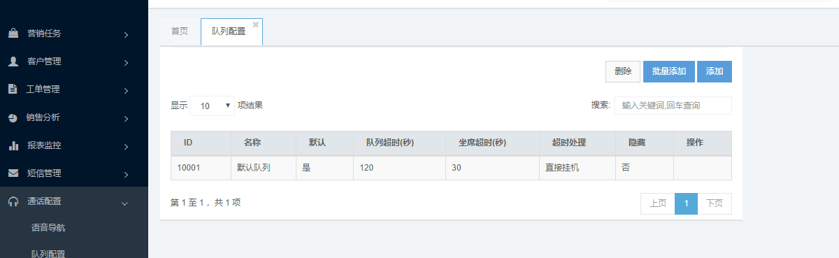 队列配置