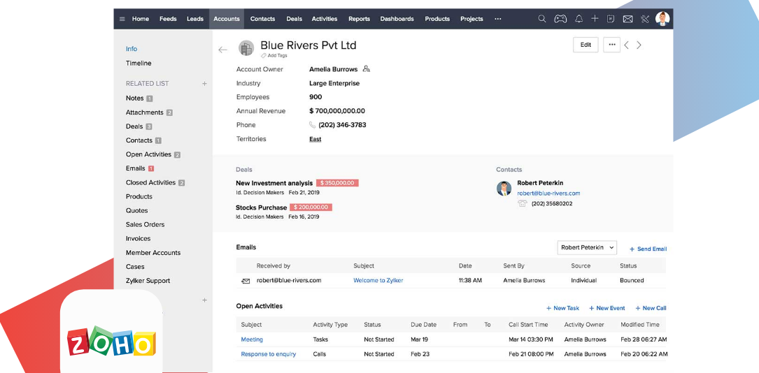 Zoho CRM for Financial Services（金融服务 CRM 的顶级用户体验）